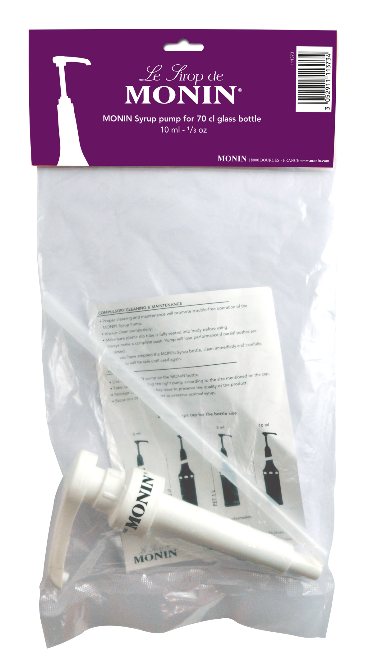 Pompe 10ml pour bouteille verre 70cl