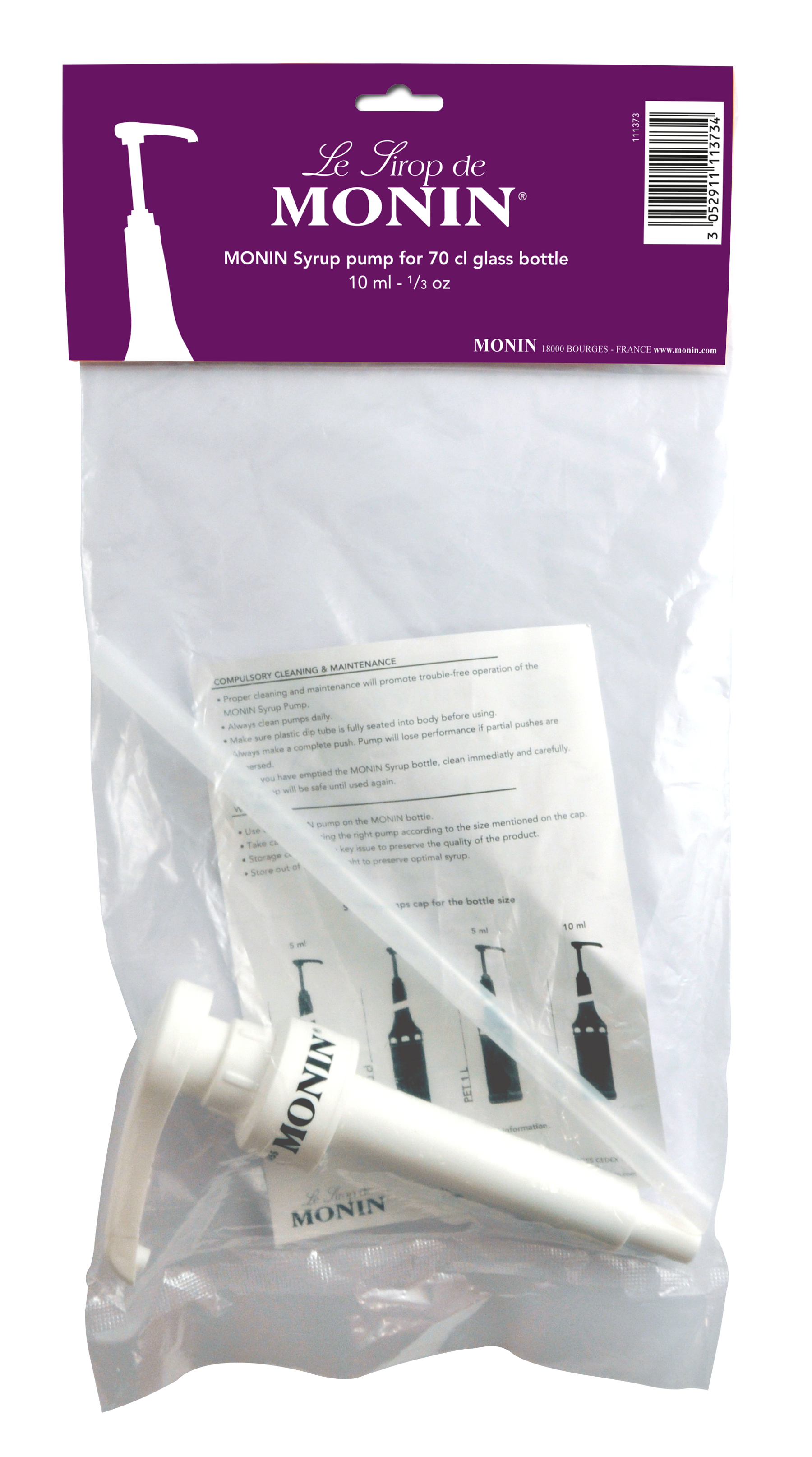 Pompe 10ml pour bouteille verre 70cl